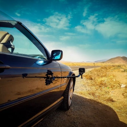 Car desert side view