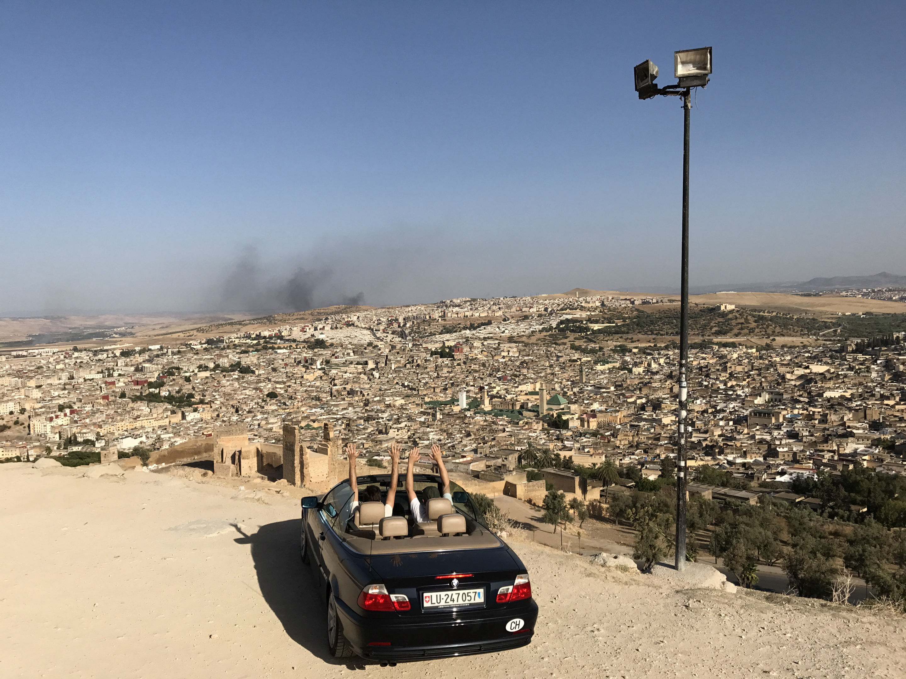 Hands in the air in Fes
